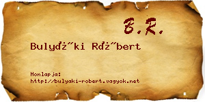 Bulyáki Róbert névjegykártya